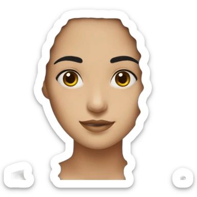 diana black hair sticker