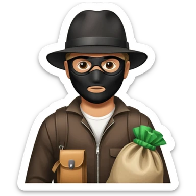 un bandit avec un sac de butin version GTA V sticker