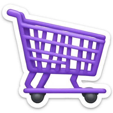Purple shopping cart sticker