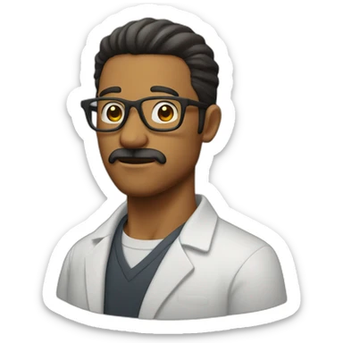 Hombre quitándose los lentes  sticker