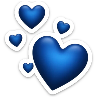 midnight blue heart sticker
