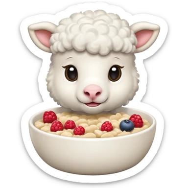 Lamb with oatmeal and berries sticker