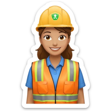 women, Waste Management, safety vest sticker