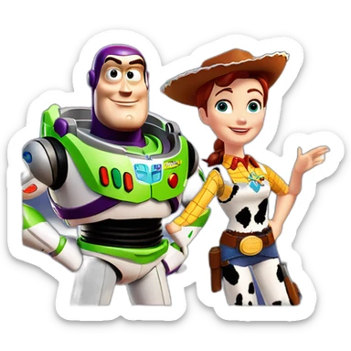 Toy Story buzz lightyear and woody sticker