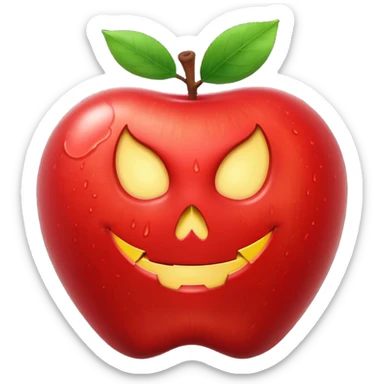 A poison apple that reads NSFW sticker