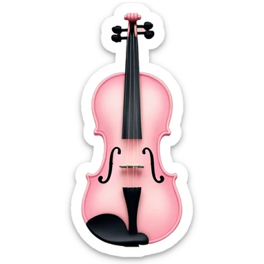 soft pastel pink violin sticker