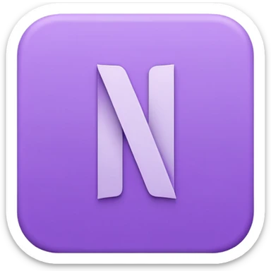 Netflix aesthetic "N" logo in pastel purple sticker