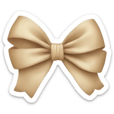 Beige bow sticker
