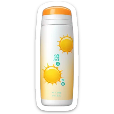 Sunscreen bottle sticker