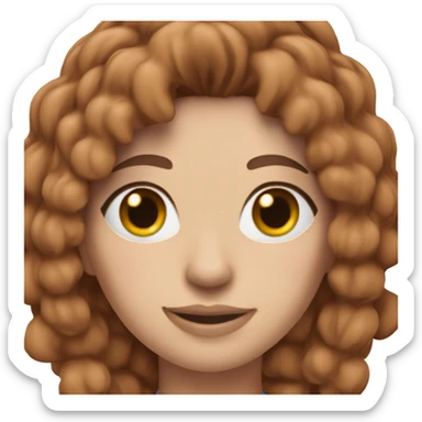 Edmonton oilers nhl female fan with brown hair sticker