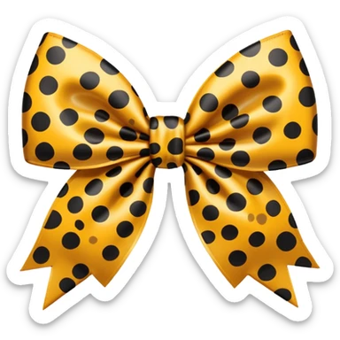 Leopard print bow sticker