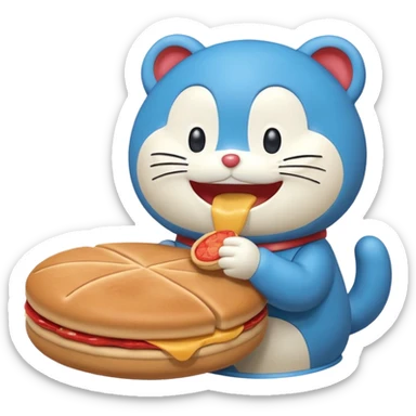 Doraemon Eating Dorayaki  sticker