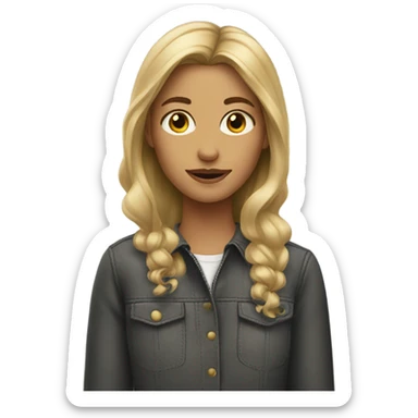 girl with dirty blonde hair sticker