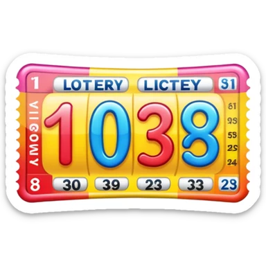 Lottery ticket sticker