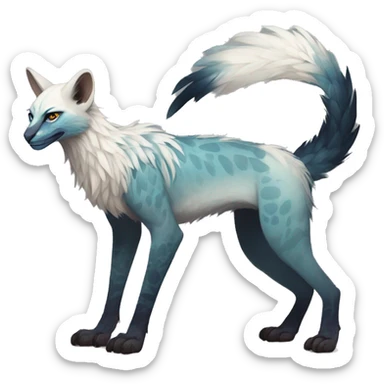 Modern Realistic Rare Fantasy Vernid-Trico-species by LiLaiRa full body sticker