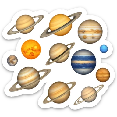 The solar system sticker