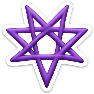 Purple heartagram  sticker