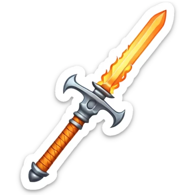 sword and fire sticker