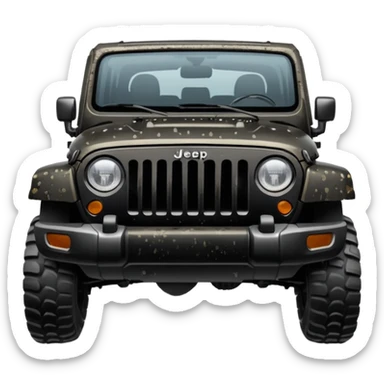 JEEP black color Jeep emoji suv sticker