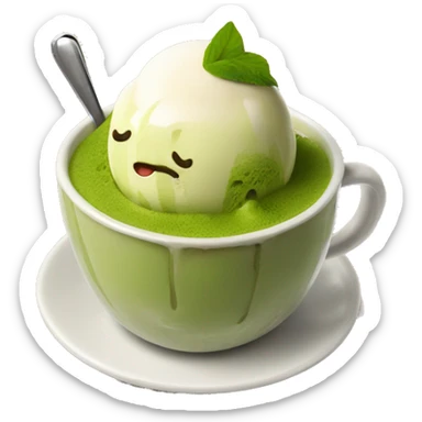 matcha affogato sticker
