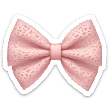 light pink lacy bow sticker