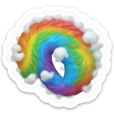 A rainbow yeti poop swirl emoji sticker
