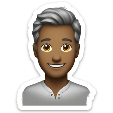 smiling portrait of stylish male sticker