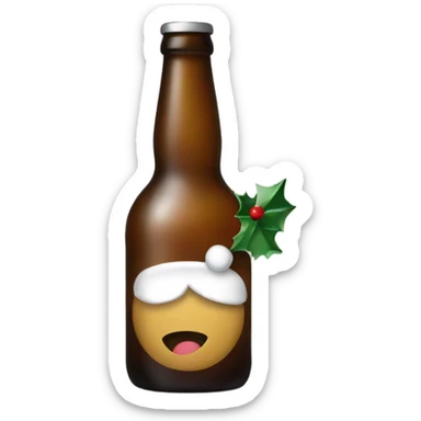 Christmas drinking alcohol sticker