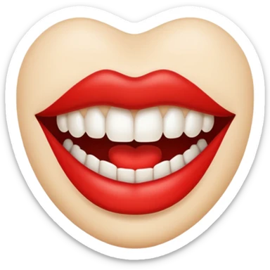 lips tooth sticker