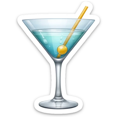 empty cocktail glass sticker
