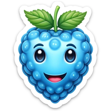 realistic blue raspberry sticker