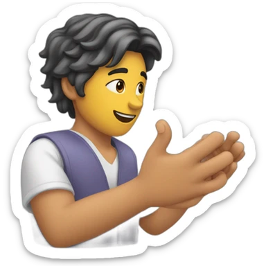 Una mano apuntando hacia abajo sticker