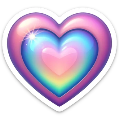 Heart with shimmering  sticker