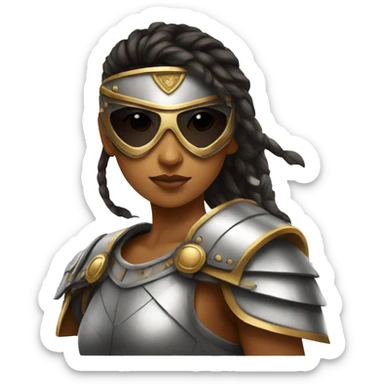 Girl gladiator with sunglasses  sticker
