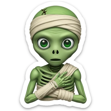 Alien mummy sticker