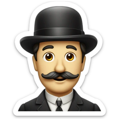 Dictateur des années 1940 en Allemagne avec Only Charlie Chaplin's moustache sticker