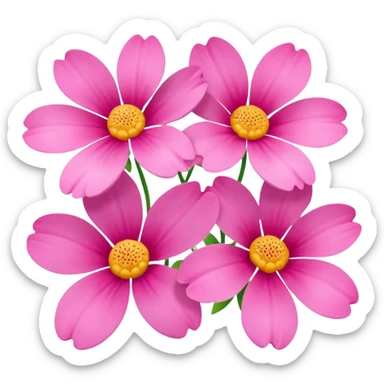 Pink flowers sticker