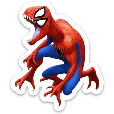 t-rex spider man sticker