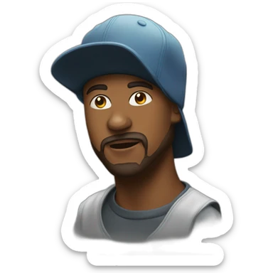 hasbik in rap cap sticker