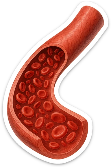 vena umana con globuli rossi sticker