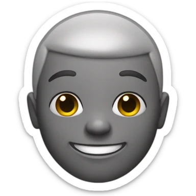 Complete black skin, creepy smile sticker