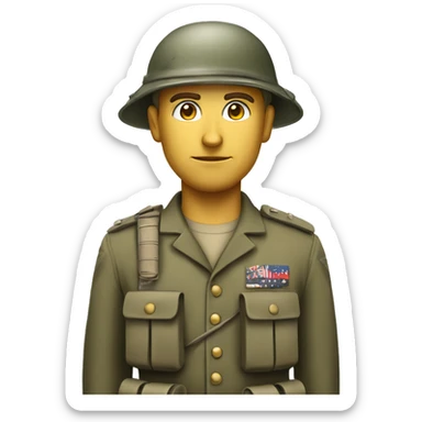 Infantry soldier White man sticker