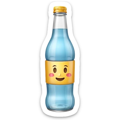 A 3D Apple-style empty soda bottle emoji sticker