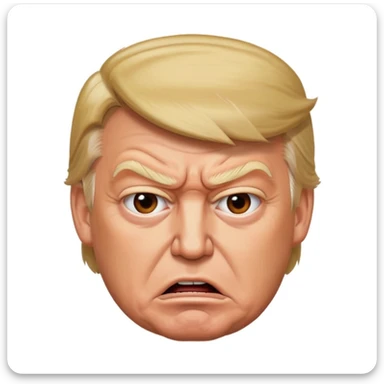 Angry Donald Trump with a do not enter sign over him sticker