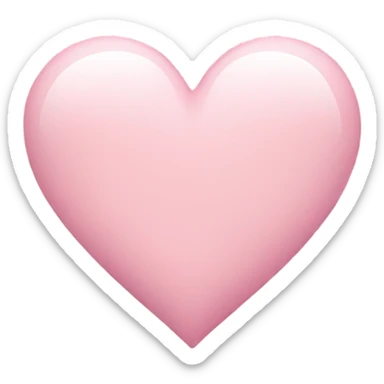 light pink heart  sticker