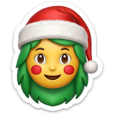 chirstmans chat emoji with exact rounded chat shape with winter seshteic sticker