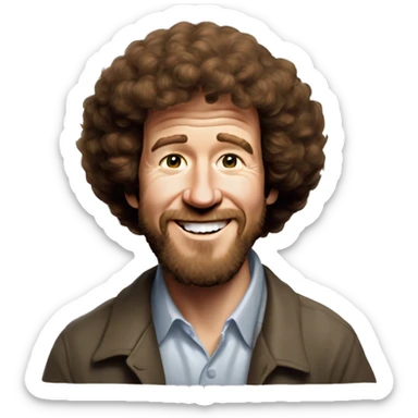 bob ross painting markzuckerburg sticker