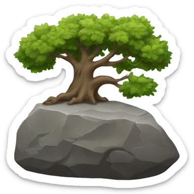 Rock and Tree sticker