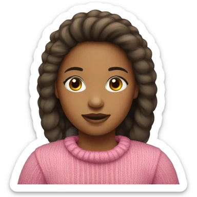 Girl with pink sweater wearing Ugg boots sticker