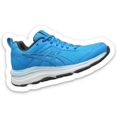 blue running shoe sticker